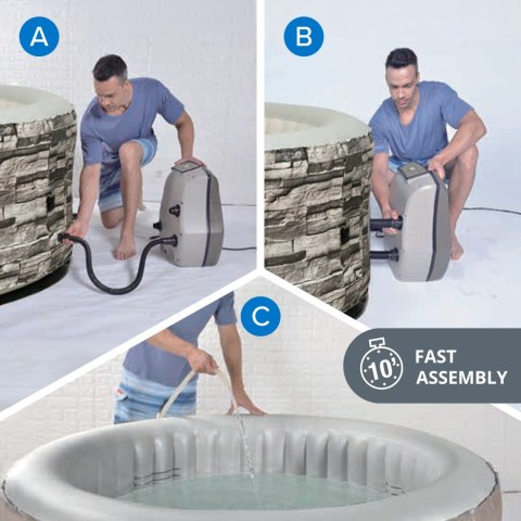 Spa ogrodowe, basen pompowany, hydromasaż AVENLI NICE 6 osobowe 204x70 cegła
