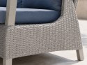 Zestaw mebli ogrodowych Royal Comfort techorattan szary + Duży Narożnik + Regulowany Stół + 13 Poduszek