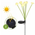 Lampka Solarna Ogrodowa Dekoracyjna Grzybki Ciepłe Światło LED 70cm