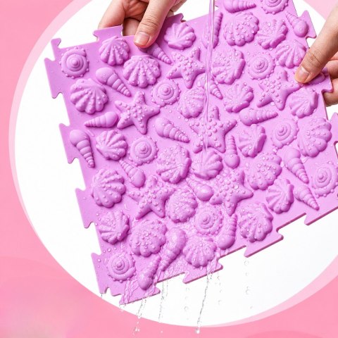 Sensoryczne Puzzle Silikonowe Mata Ścieżka Sensoryczna Kolorowe 25 cm 12el.