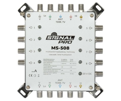 MULTISWITCH PRZELOTOWY MS-508 5 WEJŚĆ / 8 WYJŚĆ SIGNAL PRO