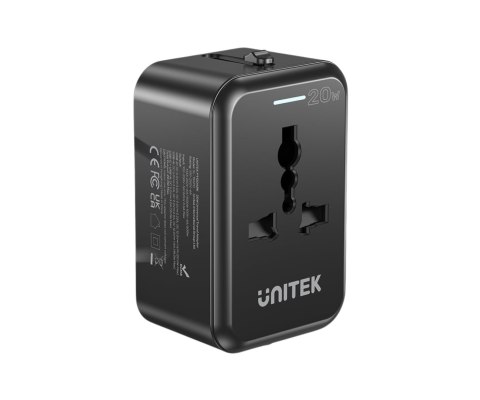 UNIWERSALNA PRZEJŚCIÓWKA SIECIOWA Z ZASILACZEM USB P1120ABK01 UNITEK