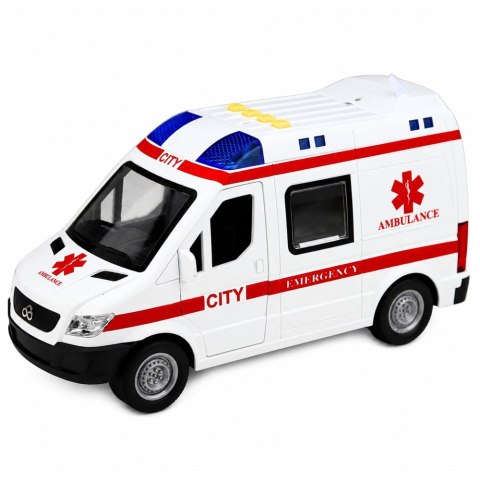 Karetka Pogotowia Ambulans Nosze Napęd Światła Dźwięki Biała 1:10