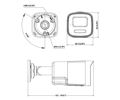 KAMERA IP DS-2CD1T47G3H-LIUF/SRB 4MM PL ColorVu 3.0 4 Mpx Hikvision