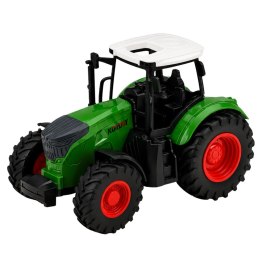 Traktor Rolniczy Farmerski Gospodarski Gumowe Koła Biało Zielony 1:24
