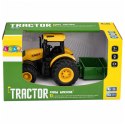 Traktor Rolniczy Farmerski Z Rozsiewaczem Nawozu Światła Dźwięk Żółty 1:24