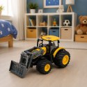 Traktor Rolniczy Farmerski Ze Spychaczem Światła Dźwięki Żółty 1:24