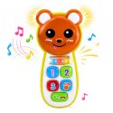 Interaktywny Telefon Dla Dzieci Miś Z Lusterkiem Grzechotka Światła Dźwięk