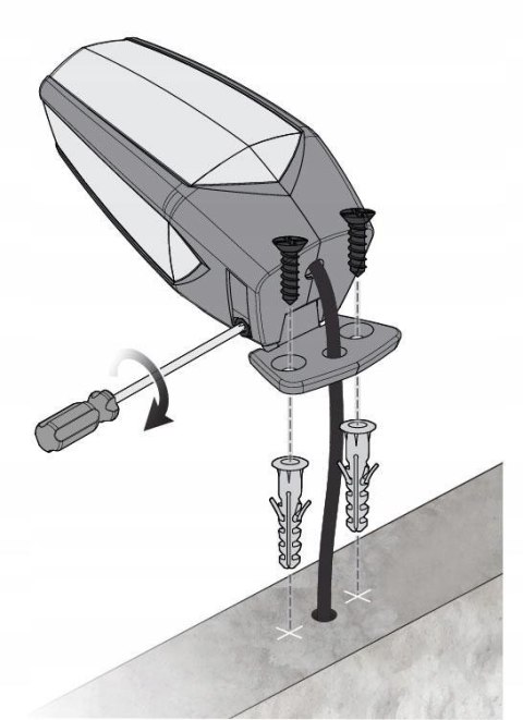 Lampa ostrzegawcza Motorline MP105 biała LED 12-230V z uchwytem (001PLM10918011)