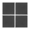 Mata ochronna pod sprzęt fitness i do ćwiczeń na siłowni, puzzle 60x60cm, zestaw 4 szt., REBEL ACTIVE