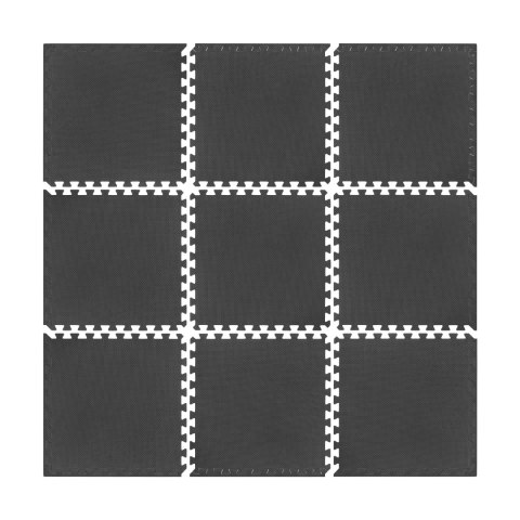 Mata ochronna pod sprzęt fitness i do ćwiczeń na siłowni, puzzle 60x60cm, zestaw 9 szt., REBEL ACTIVE