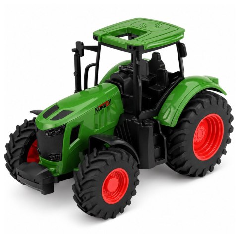 Traktor Rolniczy Farmerski z Przyczepą Wywrotką Gumowe Koła Zielony 1:24