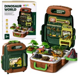 Zestaw Dinozaury W Plecaku Walizce Figurki Karty Edukacyjne Akcesoria 30 el.