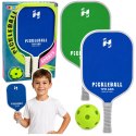 Zestaw Paletki Do Gry w Pickleballa Tenisa Badmintona Zielono-Niebieski