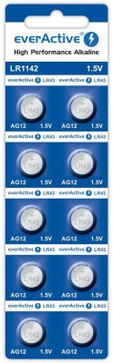 Bateria AG12 / G12 / LR43 / LR1142 everActive 1,5V (blister 10 szt.)