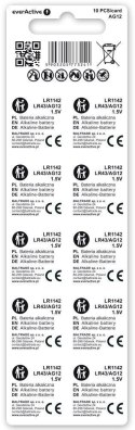 Bateria AG12 / G12 / LR43 / LR1142 everActive 1,5V (blister 10 szt.)