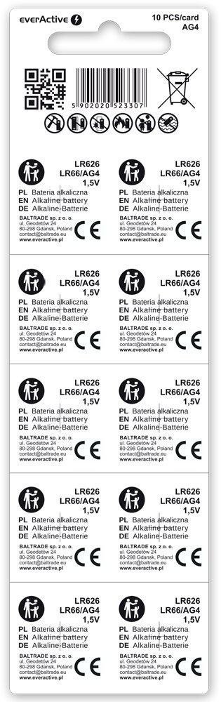 Bateria AG4 / G4 / LR66 / LR626 everActive 1,5V (blister 10 szt.)
