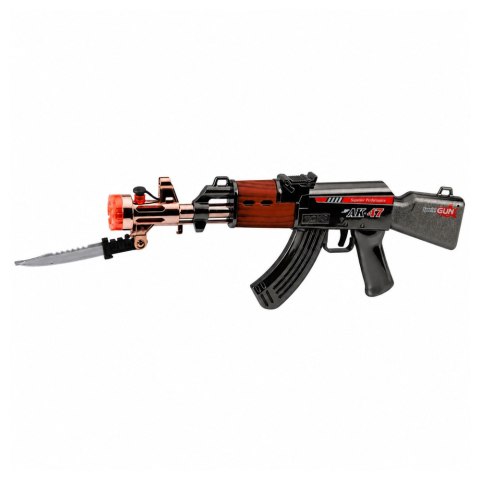 Karabin AK47 Broń Na Baterie Rekwizyt Nóż Efekt Dymny Światła Dźwięki