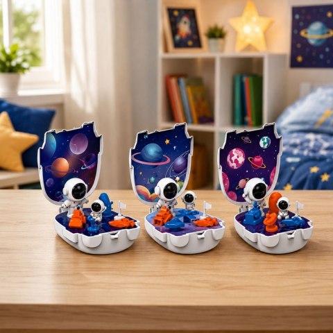 Mini Baza Figurki Kosmonauta Zestaw Kosmiczny Planety Space Mini World