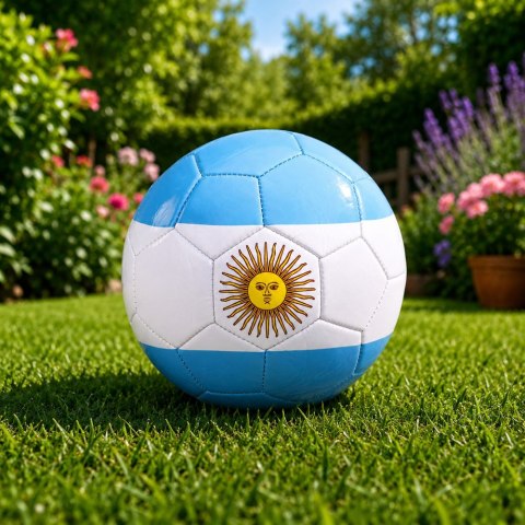 Piłka Nożna Treningowa Do Nogi Na Trawę Boisko Barwy Argentyny 22cm r.5