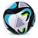 Piłka Nożna Treningowa Do Nogi Na Trawę Boisko Czarno-Niebieska 22cm r.5
