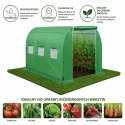 Tunel Ogrodowy Foliowy Szklarnia Na Warzywa Okna Zielony UV 3,5x2x2M 7M²