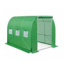 Tunel Ogrodowy Foliowy Szklarnia Na Warzywa Okna Zielony UV 3,5x2x2M 7M²