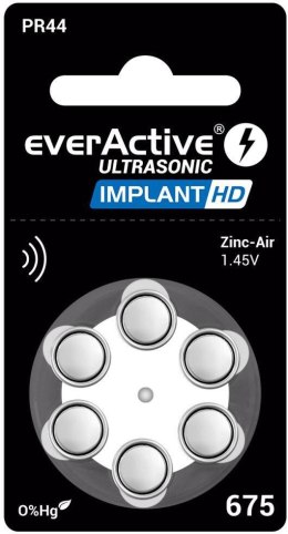 Bateria do aparatu słuchowego everActive ULTRASONIC IMPLANT HD 675 / PR44 (blister 6 szt.)