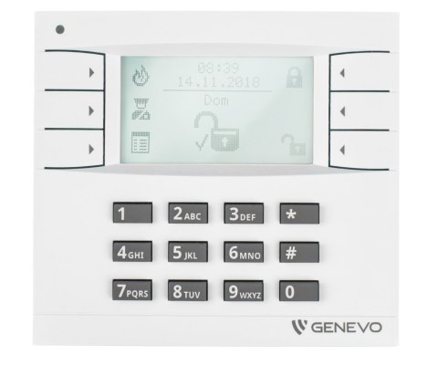 KLAWIATURA DO CENTRALI ALARMOWEJ PRIMA-LCD-WH-WH GENEVO