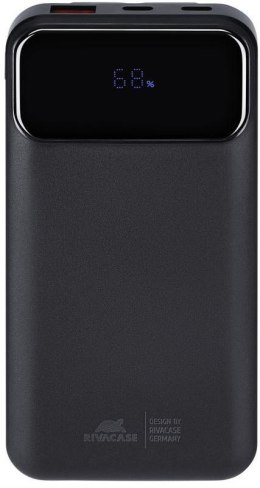 Powerbank Rivacase 10000mAh 22.5W PD 2x USB-C 1x USB-A VA2211 czarny + kabel USB-C i Lightning