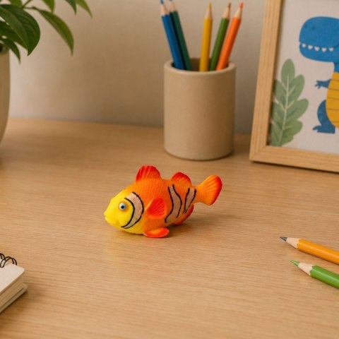 Ryba Gumowa Błazenek Figurka Rozciągliwa Realistyczna Ryba Oceaniczna 10cm