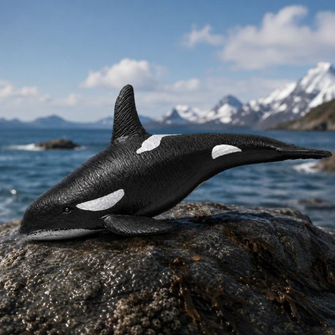 Ryba Gumowa Orka Figurka Rozciągliwa Realistyczna Ssak Morski 17,5 cm
