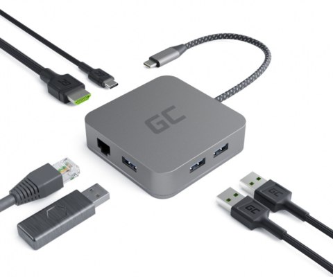 HUB USB 3.0 AK61 Green Cell