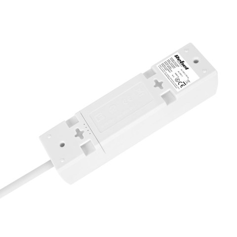Przedłużacz 3 gniazda 5m typu francuskiego bez przełącznika (3x1,5mm) Rebel biały