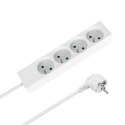Przedłużacz 4 gniazda 5m typu francuskiego bez przełącznika (3x1,5mm) Rebel biały