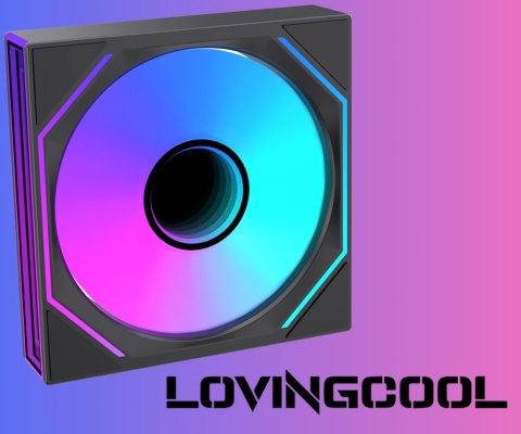 WENTYLATOR PL-1200-MIRROR-BLACK 1600 RPM ARGB LOVINGCOOL
