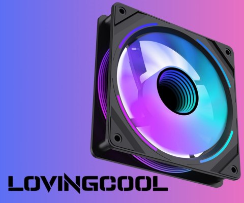 WENTYLATOR S-1200-MIRROR-BLACK 1600 RPM ARGB LOVINGCOOL