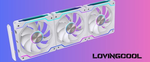 ZESTAW WENTYLATORÓW LC-DPRO-120-CD-WHITE 1600 RPM ARGB LOVINGCOOL
