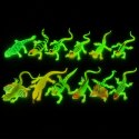 Gumowa Figurka Jaszczurka Fluorescencyjna Świecąca W Ciemności Zielona 15cm