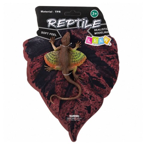 Jaszczurka Agama Błoniasta Gumowa Figurka Rozciągliwa Realistyczna 13 cm