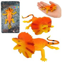 Jaszczurka Kołnierzasta Gumowa Figurka Rozciągliwa Realistyczna 19cm