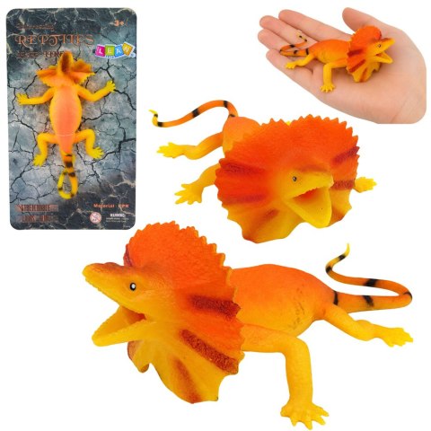 Jaszczurka Kołnierzasta Gumowa Figurka Rozciągliwa Realistyczna 19cm