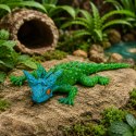 Jaszczurka Rogata Gumowa Figurka Rozciągliwa Realistyczna 20 cm