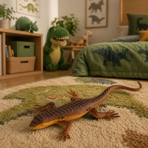 Jaszczurka Żyworodna Gumowa Figurka Rozciągliwa Realistyczna 12,5 cm