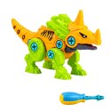 Klocki Konstrukcyjne Dinozaury Zestaw do Skręcania z Wkrętarką 4w1