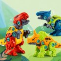 Klocki Konstrukcyjne Dinozaury Zestaw do Skręcania z Wkrętarką 4w1