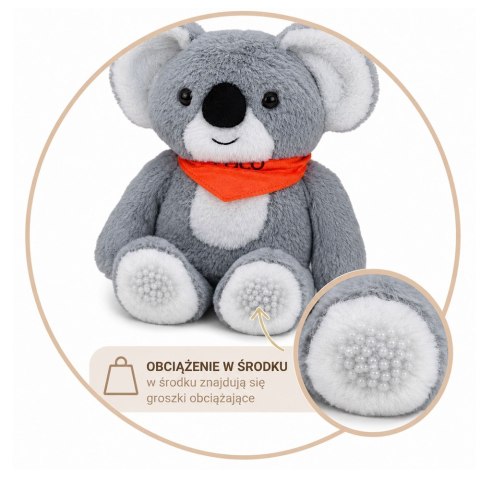 Miś Koala Pluszak Obciążeniowy Terapeutyczny Maskotka 1.3 KG Szary 35 cm