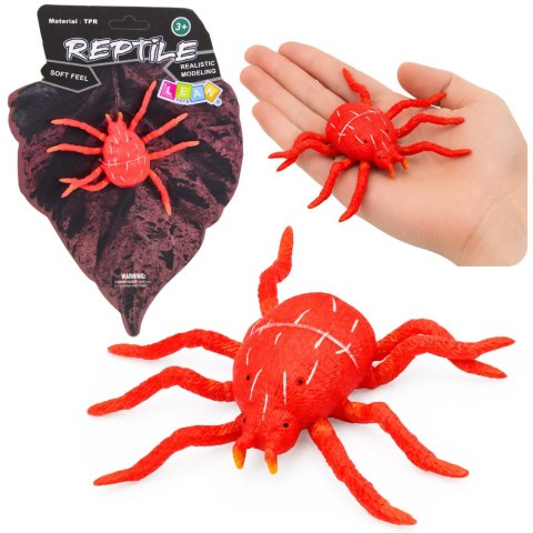 Pająk Czerwony Gumowa Figurka Rozciągliwa Realistyczna 12 cm