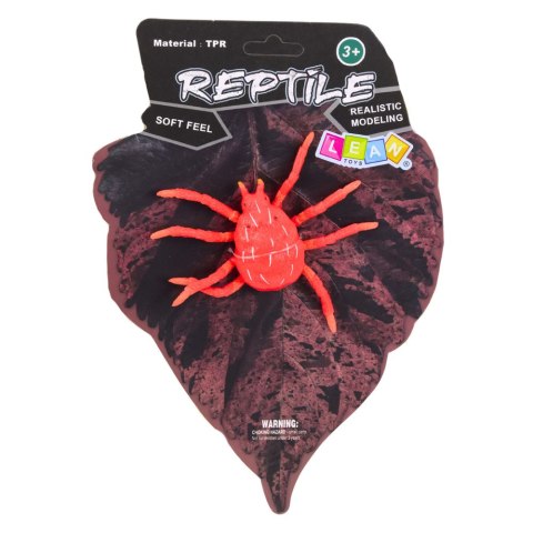 Pająk Czerwony Gumowa Figurka Rozciągliwa Realistyczna 12 cm