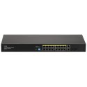 SWITCH POE GS1018PS2 16-PORTOWY + 2X UPLINK + 2X SFP CUDY